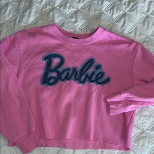 Barbie Pink Sweatshirt with Blue Logo